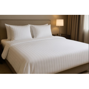 Otel çarşafı Tek kişilik 220x240cm 83 tel çizgili kumaş